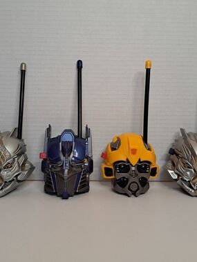 2009 Transformers Walkie-Talkies Working Optimus Prime, Megatron x2 & Bumble Bee